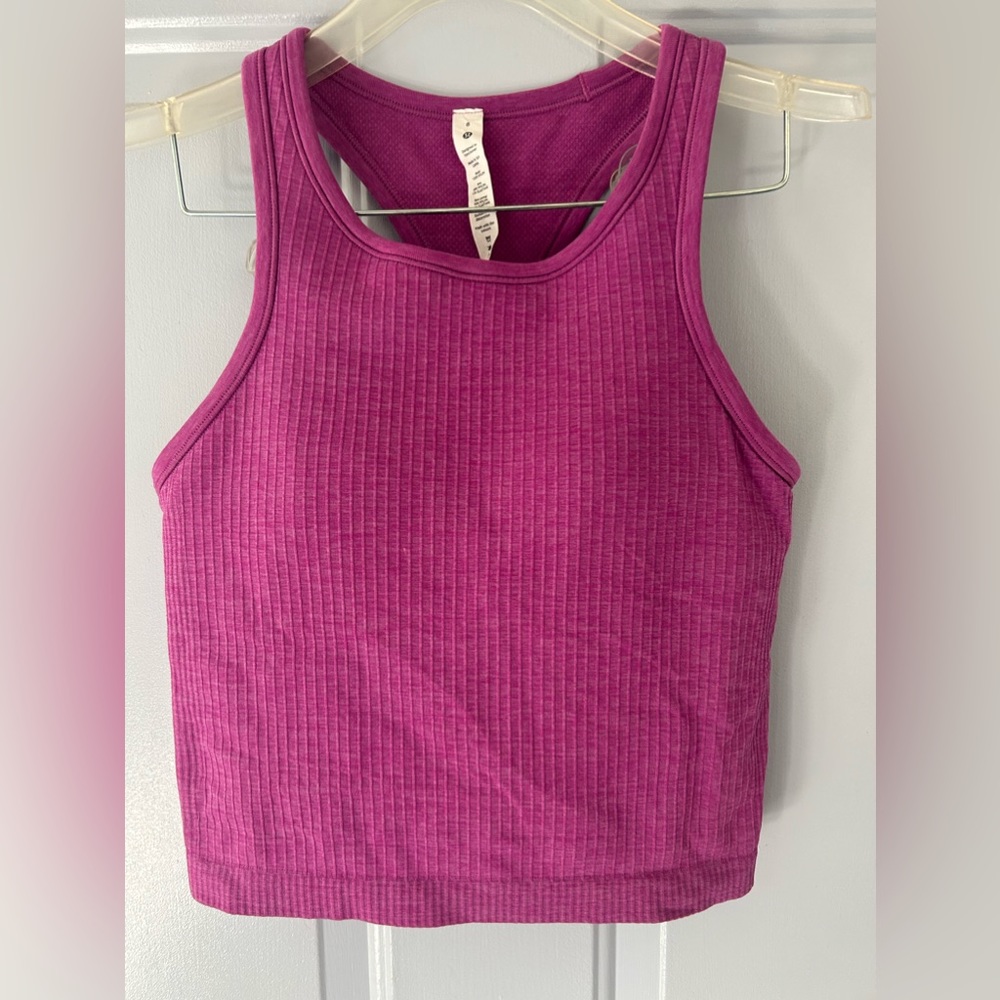 Ebb to Street Cropped Racerback Tank Top D cup